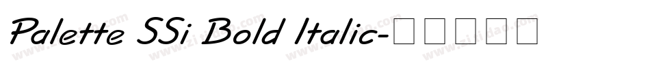Palette SSi Bold Italic字体转换